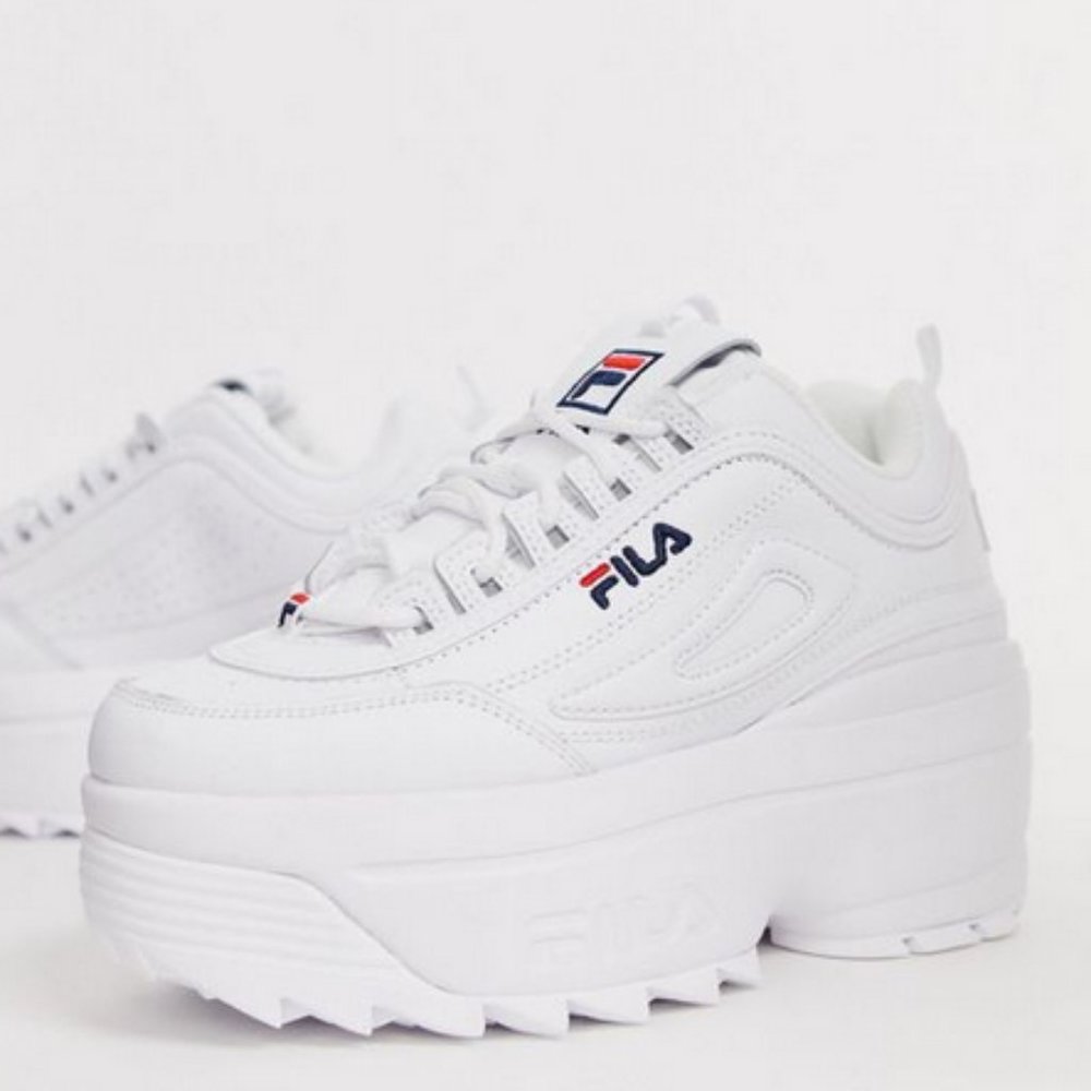 FILA PLATFORM WEDGE. US 7 (fits like 6.5)